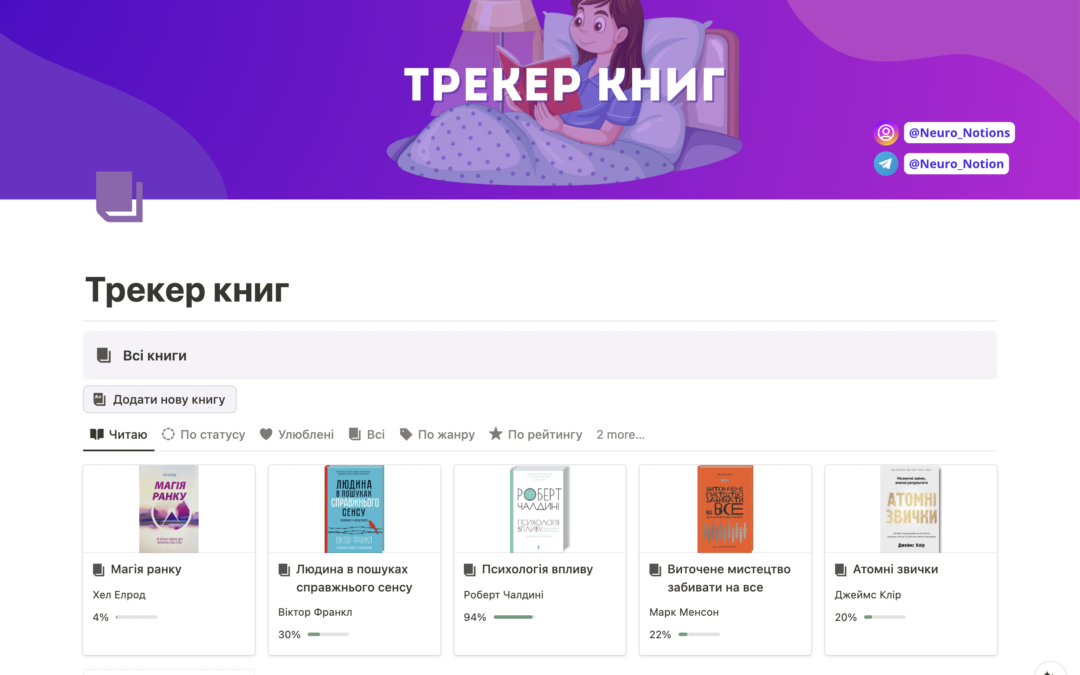 Трекер книг