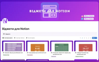 Віджети для Notion + безкоштовний шаблон